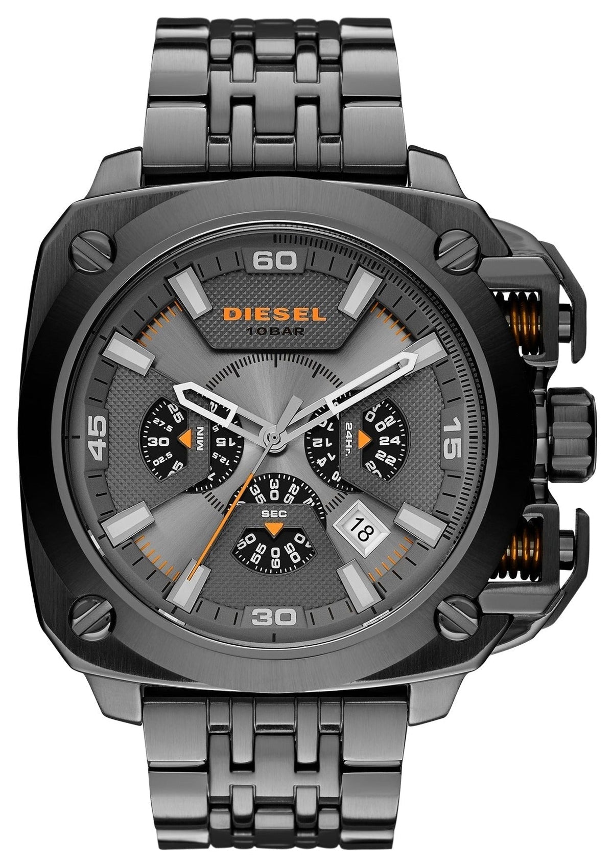Diesel DZ7344 BAMF Chronograph Men's Watch – Gray Dial & Gray Stainless Steel Strap